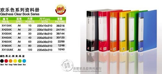 A4規格20頁歡樂色資料冊 高效整理，點亮學習與辦公